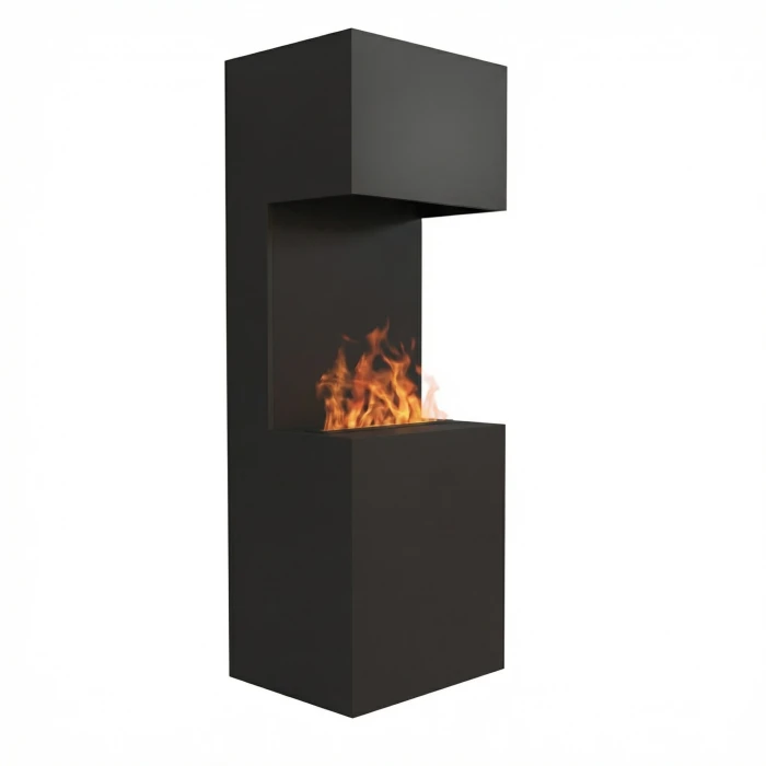 Glow Fire Beethoven Schwarz - OMC 600 | Freistehender Wasserdampfkamin, 170 cm x 60 cm x 50 cm